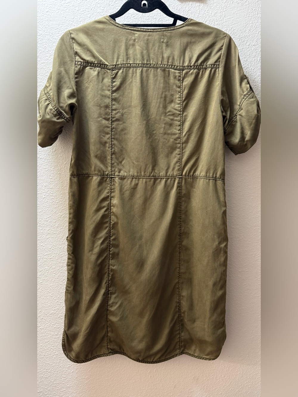 Anthropologie Pilcro and the Letterpress Lyocell Olive Green Utility Dress XS - Picture 10 of 11